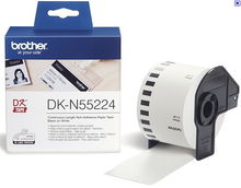 view Brother DKN55224 54mm x 30m Black on White Continuous Non-Adhesive Paper Label Roll Tape