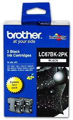 Brother LC67BK Black Ink Cartridge - Twin Pack