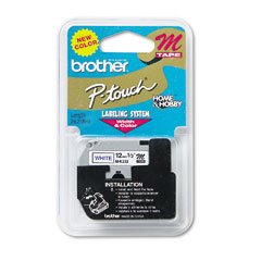 Brother P-Touch MK233 12mm Blue On White Label Tape