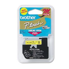 Brother MK631 12mm Black on Yellow P-Touch Tape