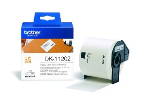 Brother DK11202 62mm X 100mm Black on White Shipping Labels