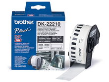 view Brother DK22210 29mm X 30m Black on White Continuous Label Roll Tape