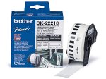 Brother DK22210 29mm X 30m Black on White Continuous Label Roll Tape