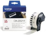 Brother DK22211 29mm X 15m Black on White Continuous Label Roll Tape