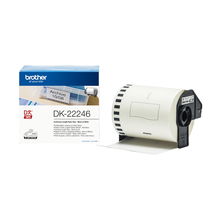 view Brother DK22246 103mm x 30m Black on White Continuous Paper Label Roll Tape