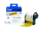 Brother DK22606 62mm x 15m Black on Yellow Continuous Removable Tape Label Roll Tape