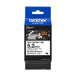 Brother HSe-211E 5.2mm x 1.5m Black on White Heat Shrink Tape
