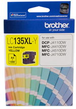 view Brother LC135XLY Yellow High Yield Ink Cartridge