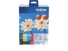 view Brother LC39PVP Photo Value Pack - Black, Cyan, Magenta & Yellow + 40 Sheets of 4x6 Photo Paper!