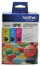 view Brother LC40 Colour Ink Cartridge Value Pack - Cyan, Magenta & Yellow