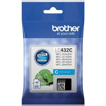 view Brother LC432C Cyan Ink Cartridge