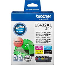 view Brother LC432XL4PKS Ink Cartridge - 4 Pack Black, Yellow, Cyan, Magenta