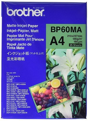 Brother BP60MA Matte A4 145gsm Photo Paper - 25 Sheets