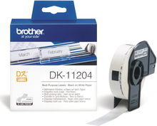 view Brother DK11204 17mm X 54mm Black on White Multi Purpose Labels