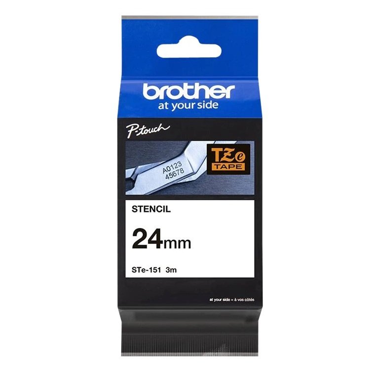 Brother P-Touch STE-151 24mm Black Stencil Label Tape