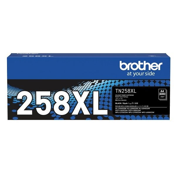 Brother TN258XLBK Black High Yield Toner Cartridge