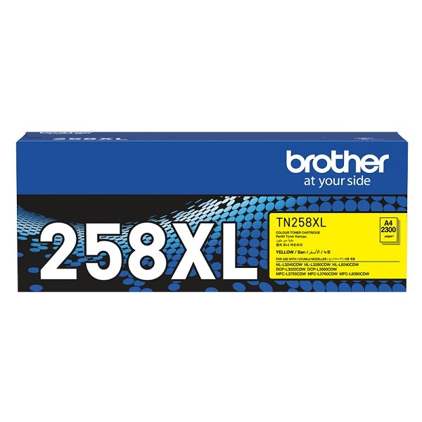 Brother TN258XLY Yellow High Yield Toner Cartridge