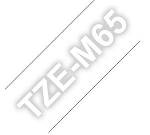 Brother P-Touch TZe-M65 36mm White on Matte Clear Label Tape