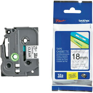 Brother P-Touch TZE-141 18mm Black on Clear Laminated Label Tape