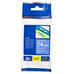 Brother P-Touch TZE-555 24mm White on Blue Laminated Label Tape