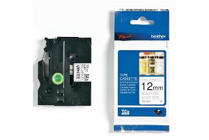 Brother TZE-N231 12mm Black on White Non-Laminated Label Tape