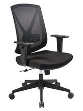 view Buro Brio II Mesh Nylon Base Chair with Arms - Black