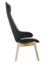Buro Konfurb Orbit High Back Wooden 4 Leg Chair - Black