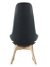 Buro Konfurb Orbit High Back Wooden 4 Leg Chair - Black