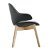 Buro Konfurb Orbit Mid Back Wooden Base Chair - Black PU