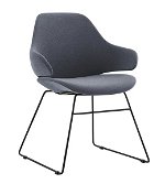 Buro Konfurb Orbit Mid Back Sled Chair - Charcoal
