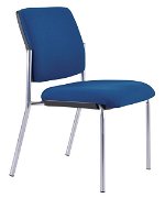 Buro Lindis 4 Leg Guest Chair - Dark Blue