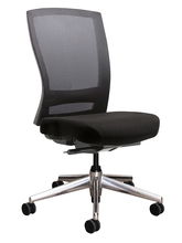 view Buro Mentor Mesh Back Aluminium Base Chair - Black