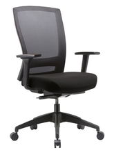 view Buro Mentor Mesh Back Nylon Base Chair with Arms - Black
