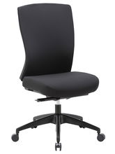 view Buro Mentor Upholstered Back Nylon Base Chair - Black