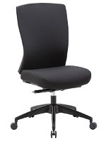 Buro Mentor Upholstered Back Nylon Base Chair - Black