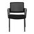 Buro Mondo Molti 4 Leg Guest Chair with Arms - Black