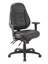 view Buro Persona 24/7 Nylon Base Chair - Black Leather
