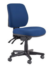view Buro Roma 3 Lever Mid Back Chair - Dark Blue