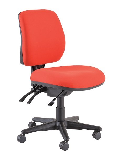 Buro Roma 3 Lever Mid Back Chair - Red