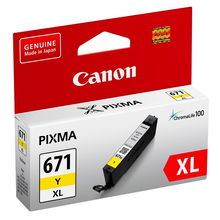 view Canon CLI-671XL Yellow High Yield Ink Cartridge