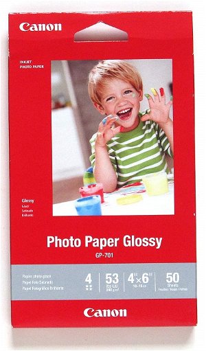 Canon GP-701 4x6 Glossy 102x152mm 200gsm Photo Paper - 50 Sheets