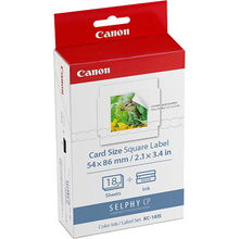 view Canon KC-18IS Colour Ink & Square Label Kit