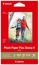 view Canon PP-301 4x6 Glossy 102x152mm 265gsm Photo Paper Plus II - 50 Sheets