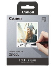 view Canon XS-20L Photo Paper & Ink Kit for SELPHY Square QX10 - 20 Sheets