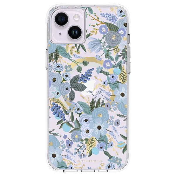 Case-Mate Rifle Paper Co. Case for iPhone 14 (MagSafe) - Garden Party Blue