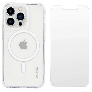 Case-Mate Pelican Protection Pack Case and Screen Protector for iPhone 13 Pro - Clear