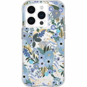 Case-Mate Rifle Paper Co. MagSafe Case for iPhone 15 Pro - Garden Party Blue