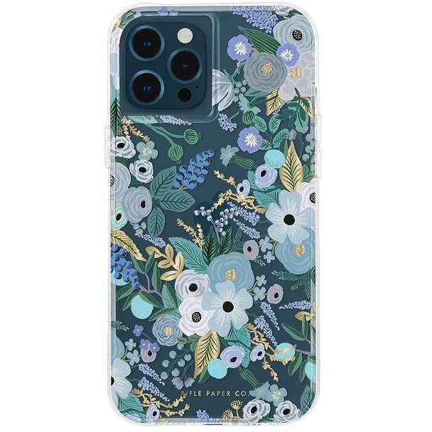 Case-Mate Rifle Paper Co. Case for iPhone 12 & iPhone 12 Pro - Garden Party Blue