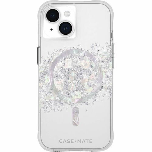 Case-Mate Touch of Pearl MagSafe Case for iPhone 15 - Clear, Silver