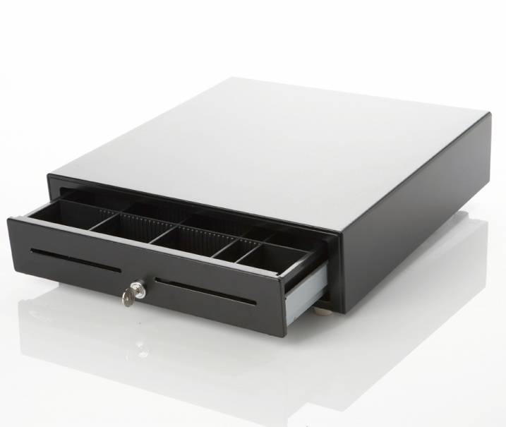 VPOS Cash Drawer EC460 5 Note & 10 Coin 24V Dark Grey Elive NZ